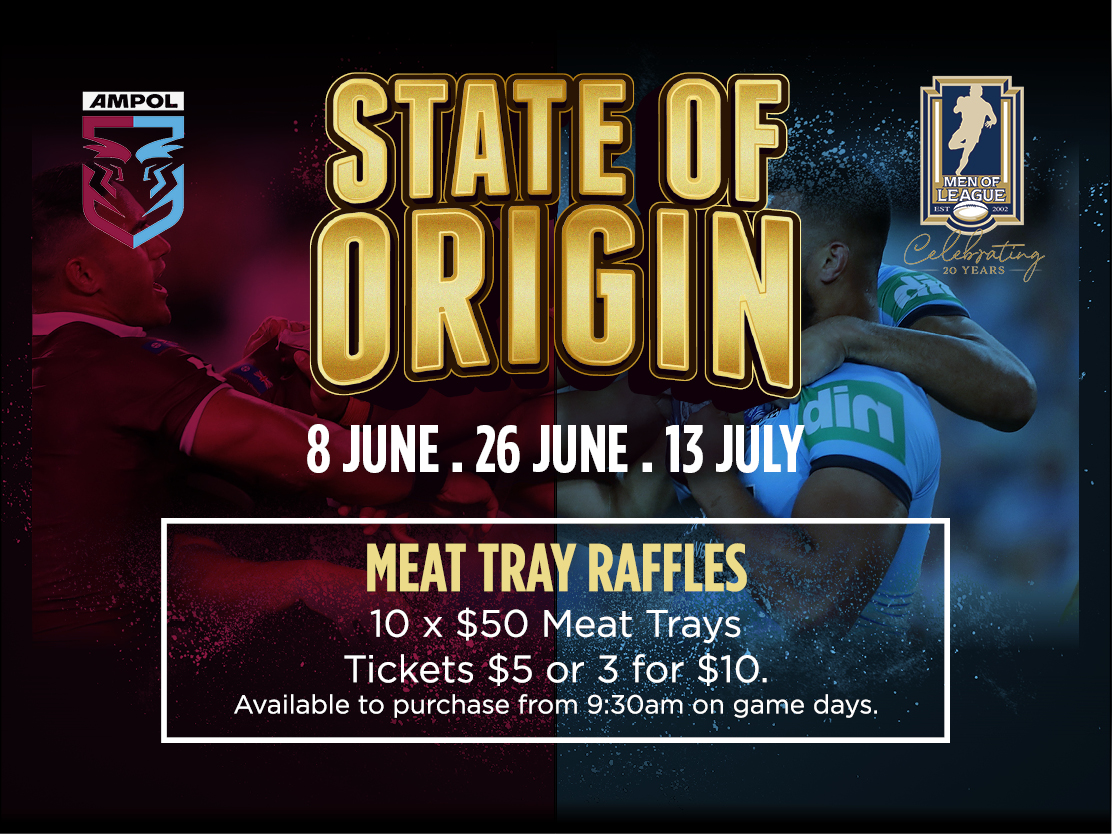 State of Origin Meat Tray Raffles